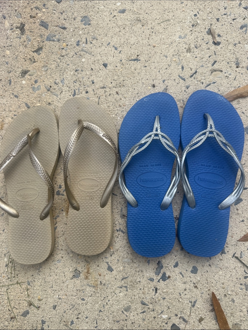 Havaianas lot of 2 Flip Flops size 35-36